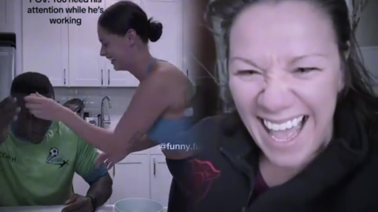 using my husband's head to crack an egg