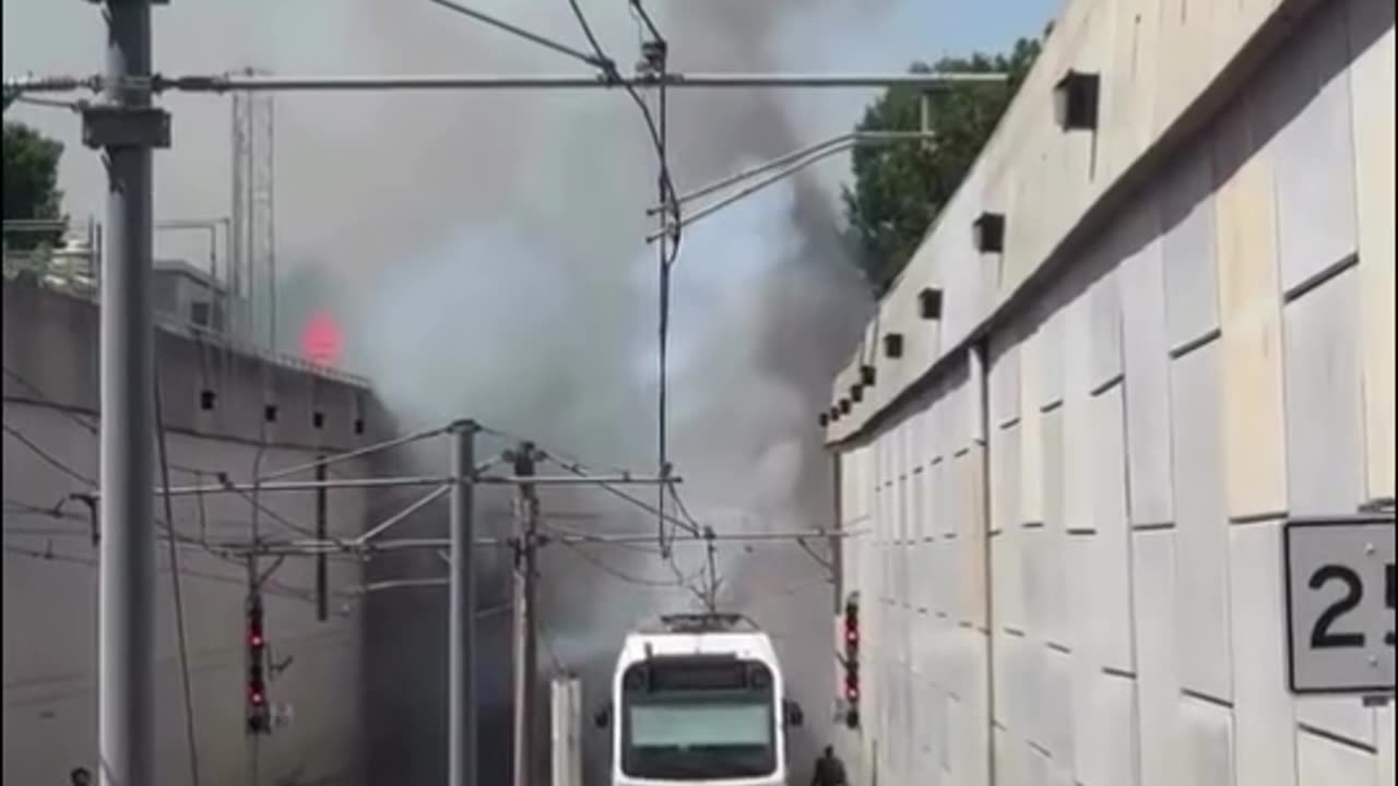 Dallas Light Rail Train Catches Fire