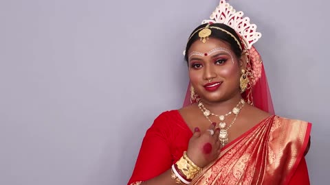 Long Lasting Bridal Makeup for Summer _ Step By Step Bridal Makeup Tutorial For Dark Skin #MAKEUP