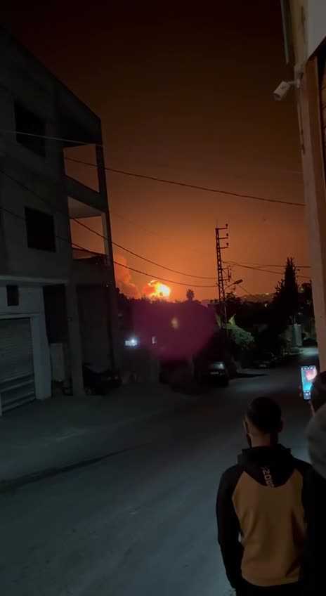 Israeli occupation warplanes bombard areas in southern Lebanon with heavy airstrikes.