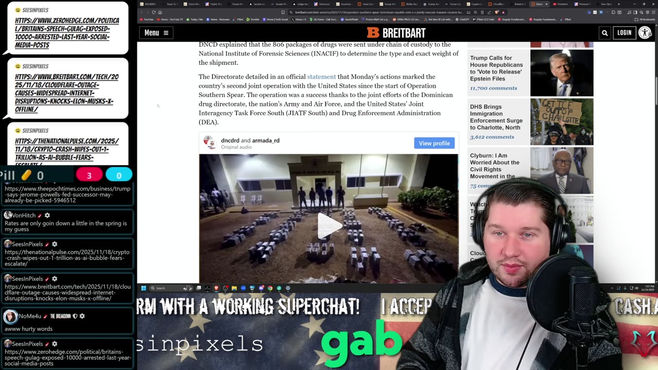 News, Open Panel, Senate Vote on Epstein?