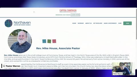 Gay United Methodist Pastor rejects The Bible from the pulpit- Northaven United Methodist Church