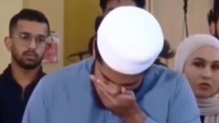 He cries like a baby because an American patriot ate a bacon sandwich outside a mosque in Florida.