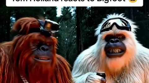 Tom Holland reacts to bigfoot