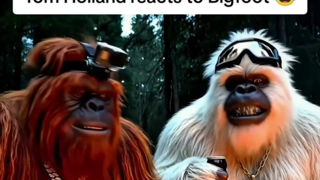 Tom Holland reacts to bigfoot
