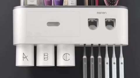 Easy-Install Wall-Mounted Toothbrush Holder Set