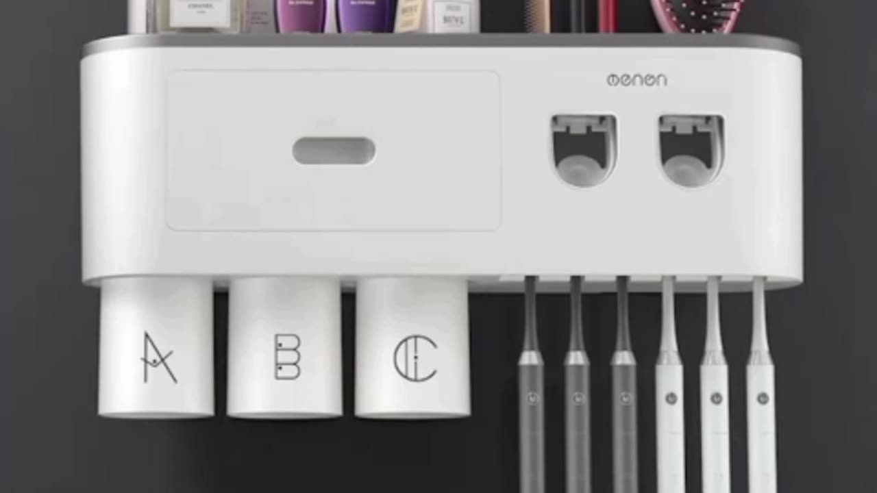 Easy-Install Wall-Mounted Toothbrush Holder Set