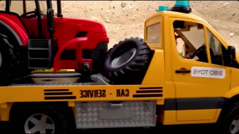 Toy Car Collection: Excavator & Dump Truck Bridge Build