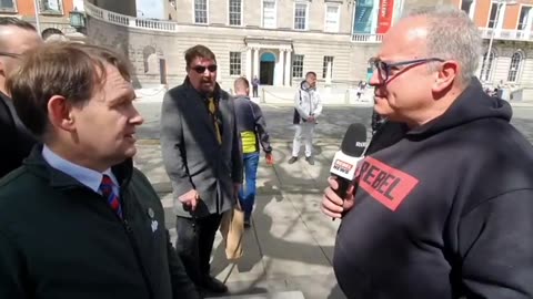 Ezra Levent trying to play his jew card in Ireland like a dumb fuck jewbag