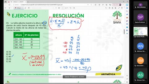 SAVIA SEMIANUAL 2024 | Semana 16 | Aritmética