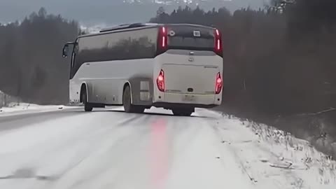 Hero Bus Driver SAVES the Day! 🚌❄️👏