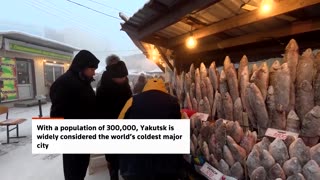 Temperatures dropped to -49 Fahrenheit in Yakutsk, Russia, as the world's coldest major city