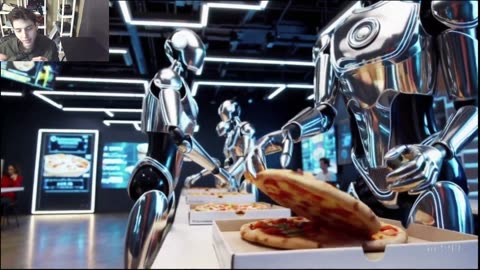 Outtake #1,145 Of The Robots Work At A Pizza Restaurant Fake Funny Parody Video With Live Commentary