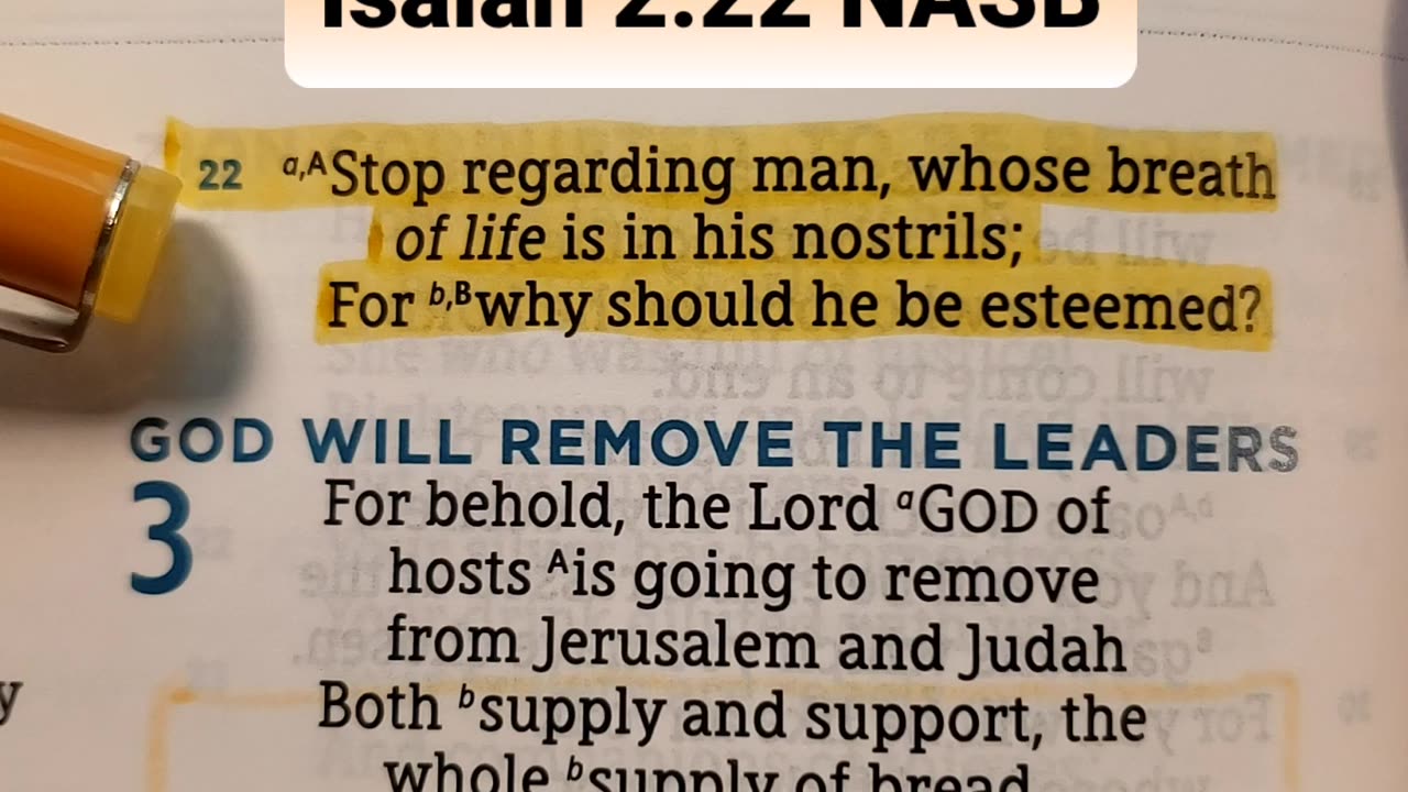 Stop regarding man, whose breath of life is in his nostrils; For why should he be esteemed?