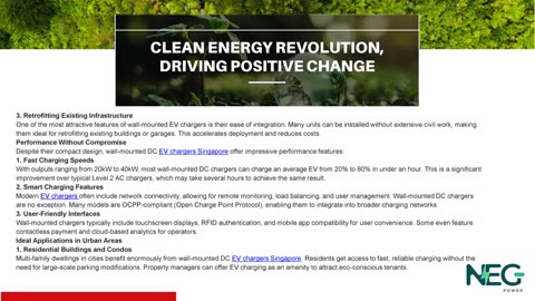 Wall-Mounted DC EV Chargers: Compact Power for Tight Urban Spaces — Neg Power