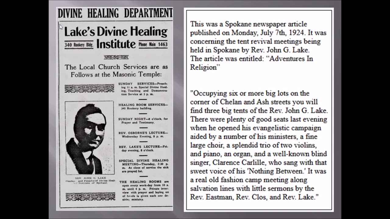 John G. Lake Parham 1927