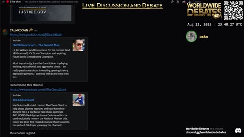 0030 - Worldwide Debates LIVE - YouTube/Rumble/Twitch/Kick