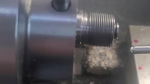 Setting up for final chamber cut