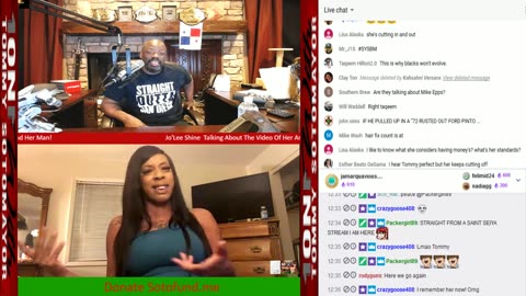 Wild 1On1 Interview With Jo Lee Shine & Her Man In The Background Fighting Lol!