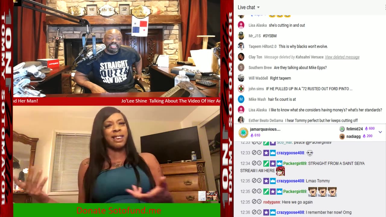 Wild 1On1 Interview With Jo Lee Shine & Her Man In The Background Fighting Lol!