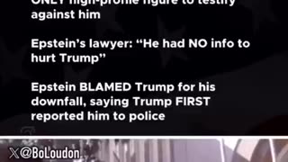 Even Epstein BLAMED Trump!