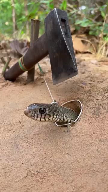 DIY Snake Trap From Axe 🐍🔨