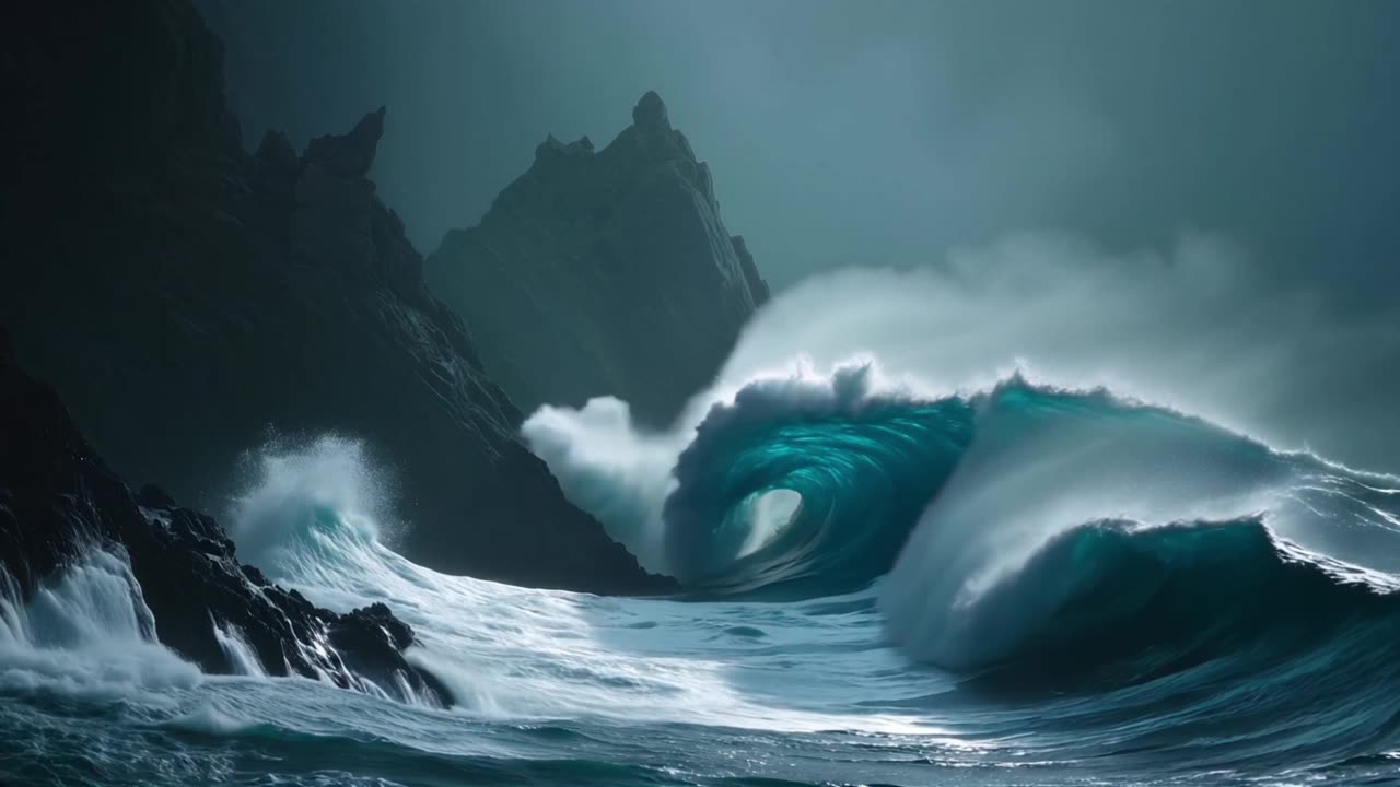 Powerful thunderstorm with heavy rain and thunder sounds for relaxation and deep sleep in 4K