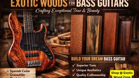 Craft Your Dream Electric Bass with Exotic Woods