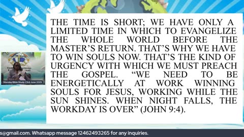 Monday Bible Study 23rd June 2025