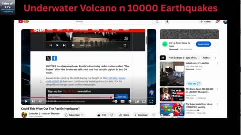 Underwater Volcano n 10000 Earthquakes