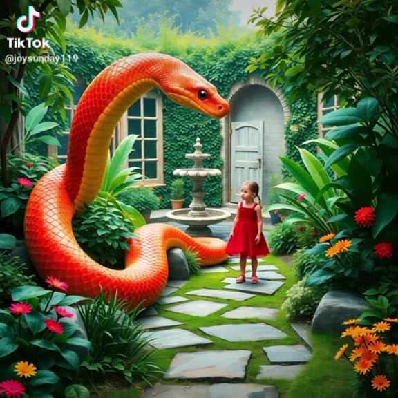 The python and the little girl