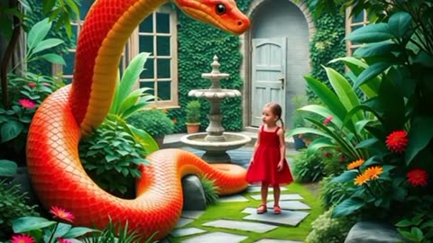 The python and the little girl