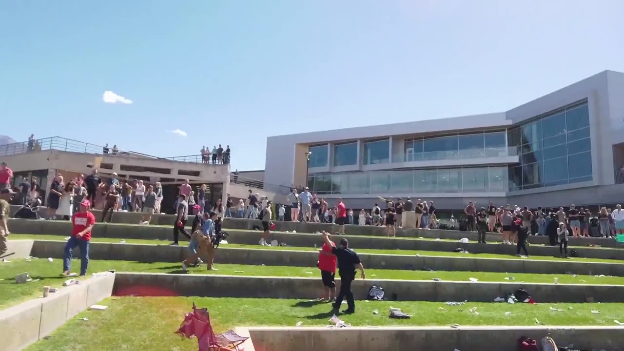 Charlie Kirk assassination shooting and aftermath.