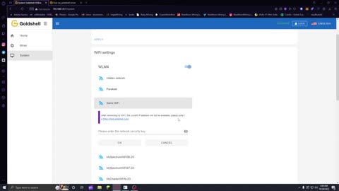 How to set up Wifi on your Goldshell mini miners.