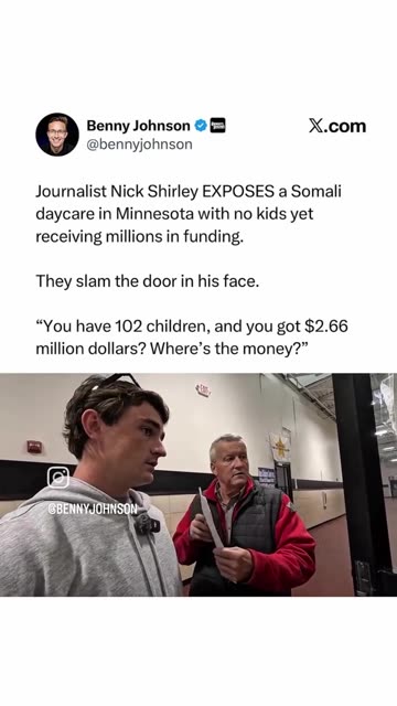 Journalist Nick Shirley Exposes Somali Child Care Scam Worth BILLION$$$