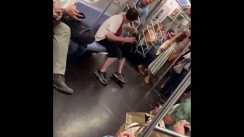 Fat Slob Gets Punched in Face by Working Man