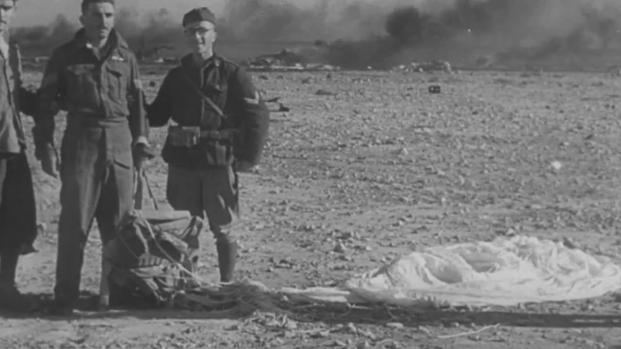 Bristol Blenheim crewman bails out just in time after his bomber was shot down by flak in late 1941