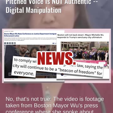 Fact Check: Video Of Michelle Wu Calling Trump An 'Asshole' In A High Pitched Voice Is NOT Authentic