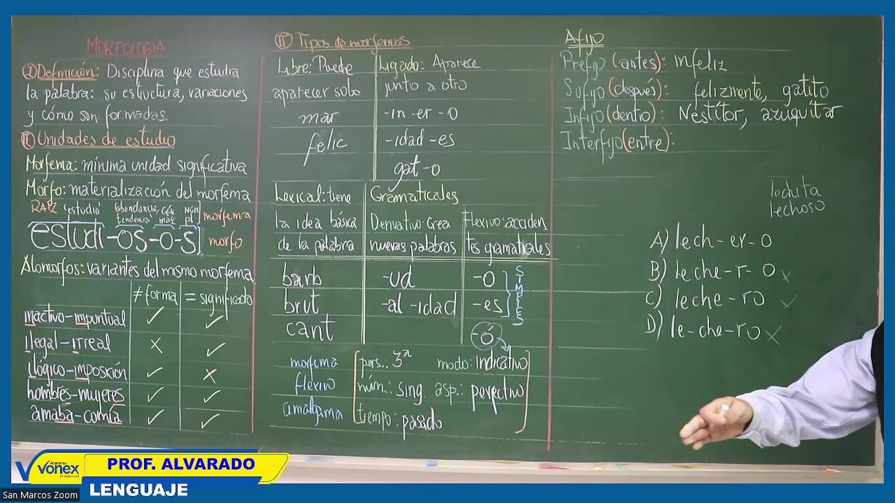 VONEX SEMESTRAL 2024 | Semana 08 | Lenguaje