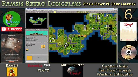 Sid Meier's CivNet | 1995 | PC Game | Warlord | Random Map | Egyptian - Episode #6 | Longplay