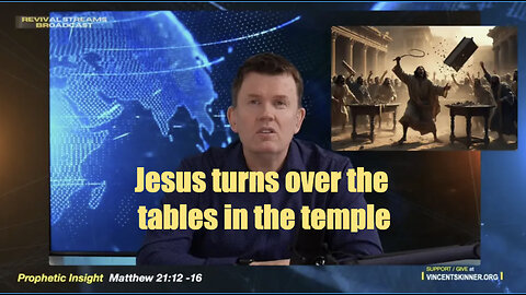 Jesus turns the tables over