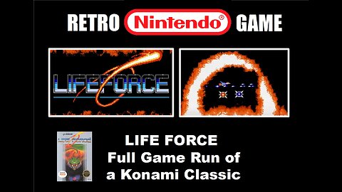 LIFE FORCE Full Game Run: Chill & Chat with BrightGaming playing a Konami Classic NES Nintendo Game