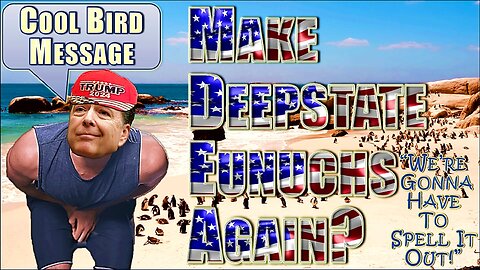😮"COOL" COMEY MESSAGE MADE BY BIRDS ON BEACH😂: Make Deepstate Eunuchs Great Again‼️ [23secs] #comedy