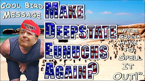😮"COOL" COMEY MESSAGE MADE BY BIRDS ON BEACH😂: Make Deepstate Eunuchs Great Again‼️ [23secs] #comedy