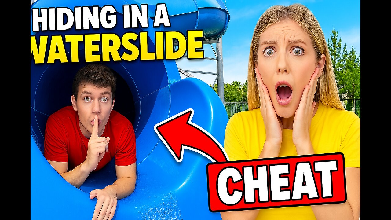 Hiding In A WATERSLIDE To CHEAT In HIDE & SEEK! 🌊🤫