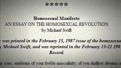 "Exploring the 1987 Homosexual Manifesto: A Crucial Moment in LGBTQ+ History"