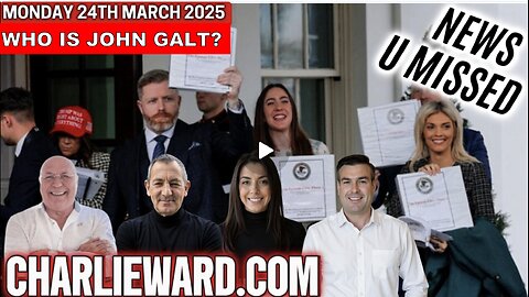 CHARLIE WARD DAILY NEWS U MISSED. WHO IS JOHN GALT? SGANON, TEAM GLOBAL