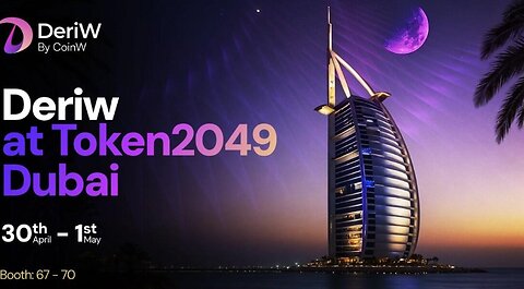 DeriW Dominates Token2049 Dubai with Gasless, 80K TPS Perpetual DEX