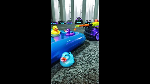 Watch me catch the duck with my rc car