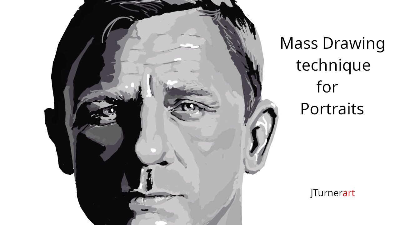 Mass drawing technique for Portraits